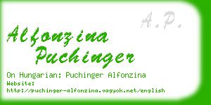 alfonzina puchinger business card